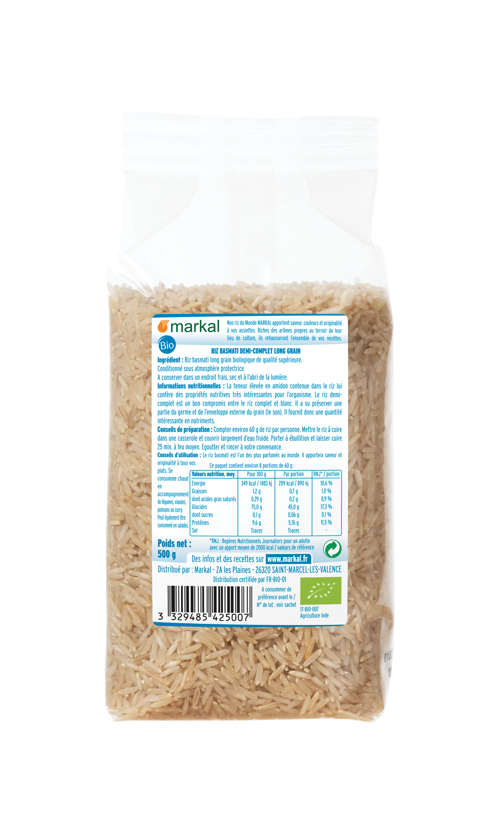 Riz basmati 1/2 complet