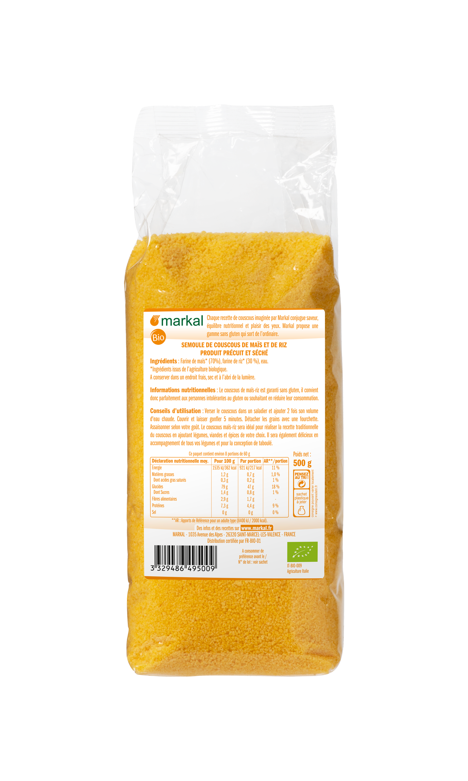 Couscous maïs - riz - sans gluten