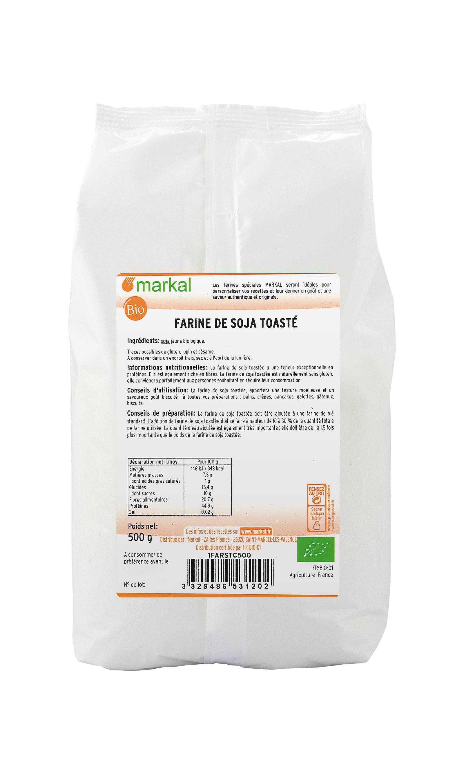 Farine de soja toastée