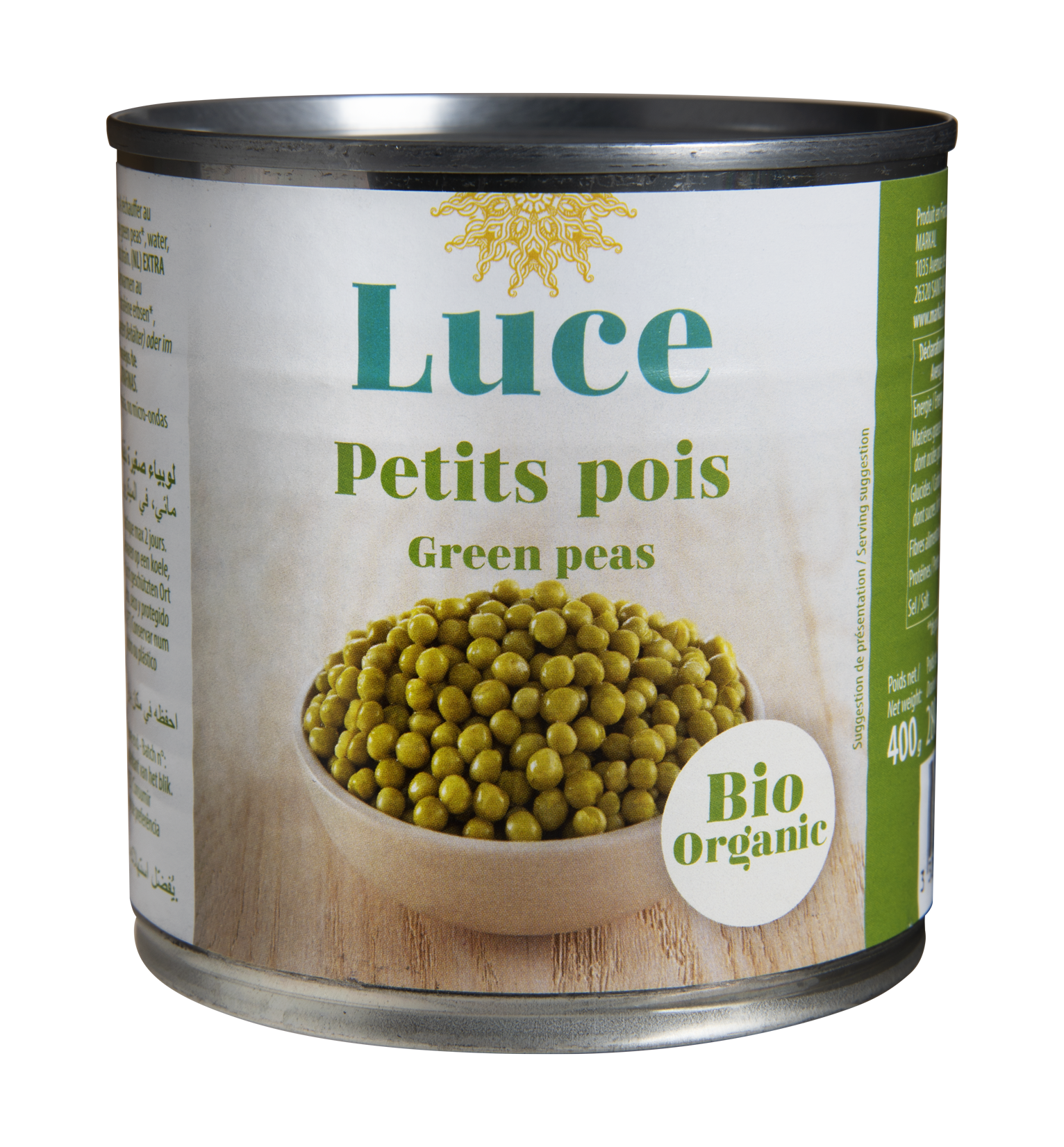Petits pois au naturel