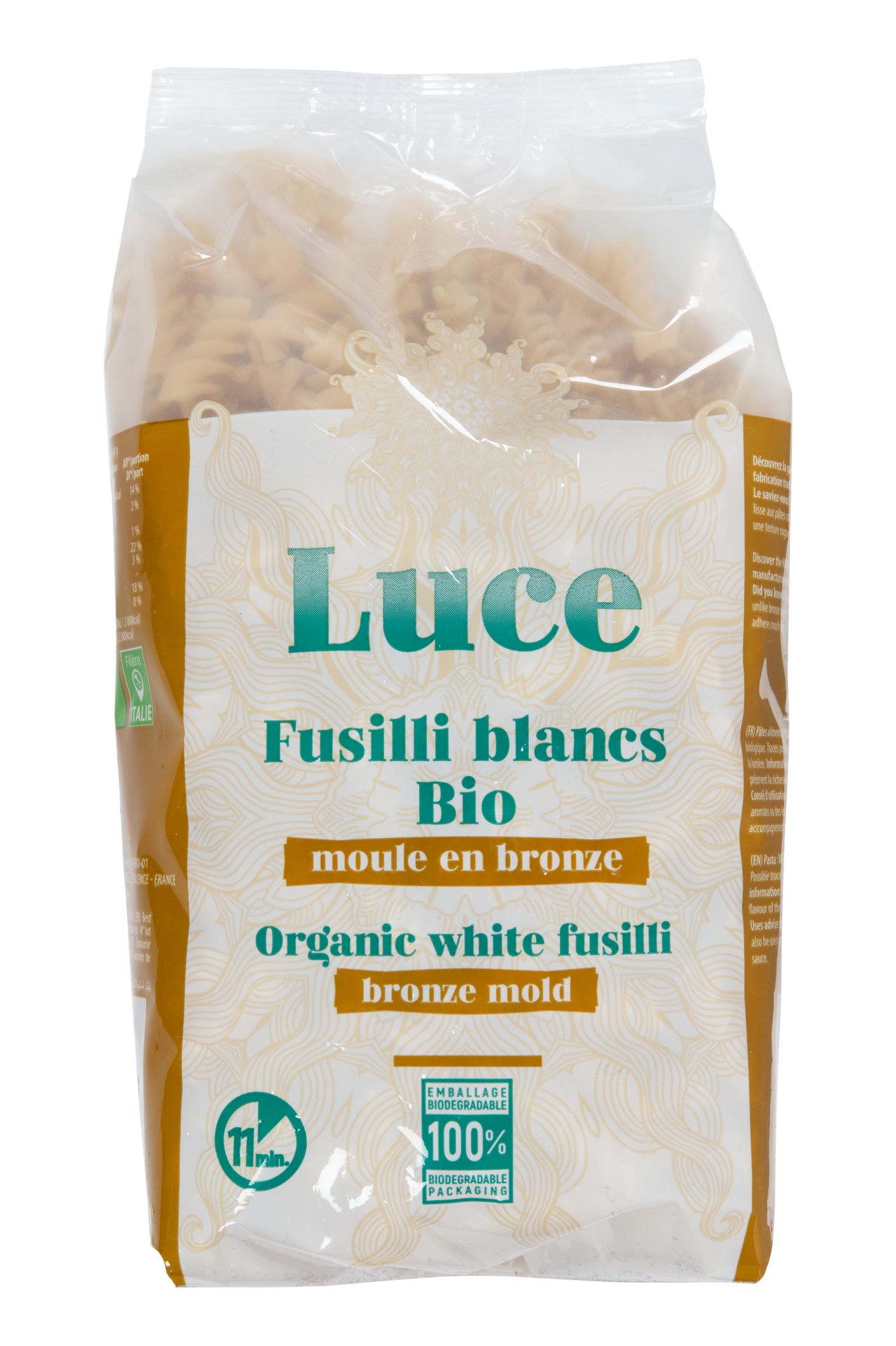 White fusilli - bronze mold