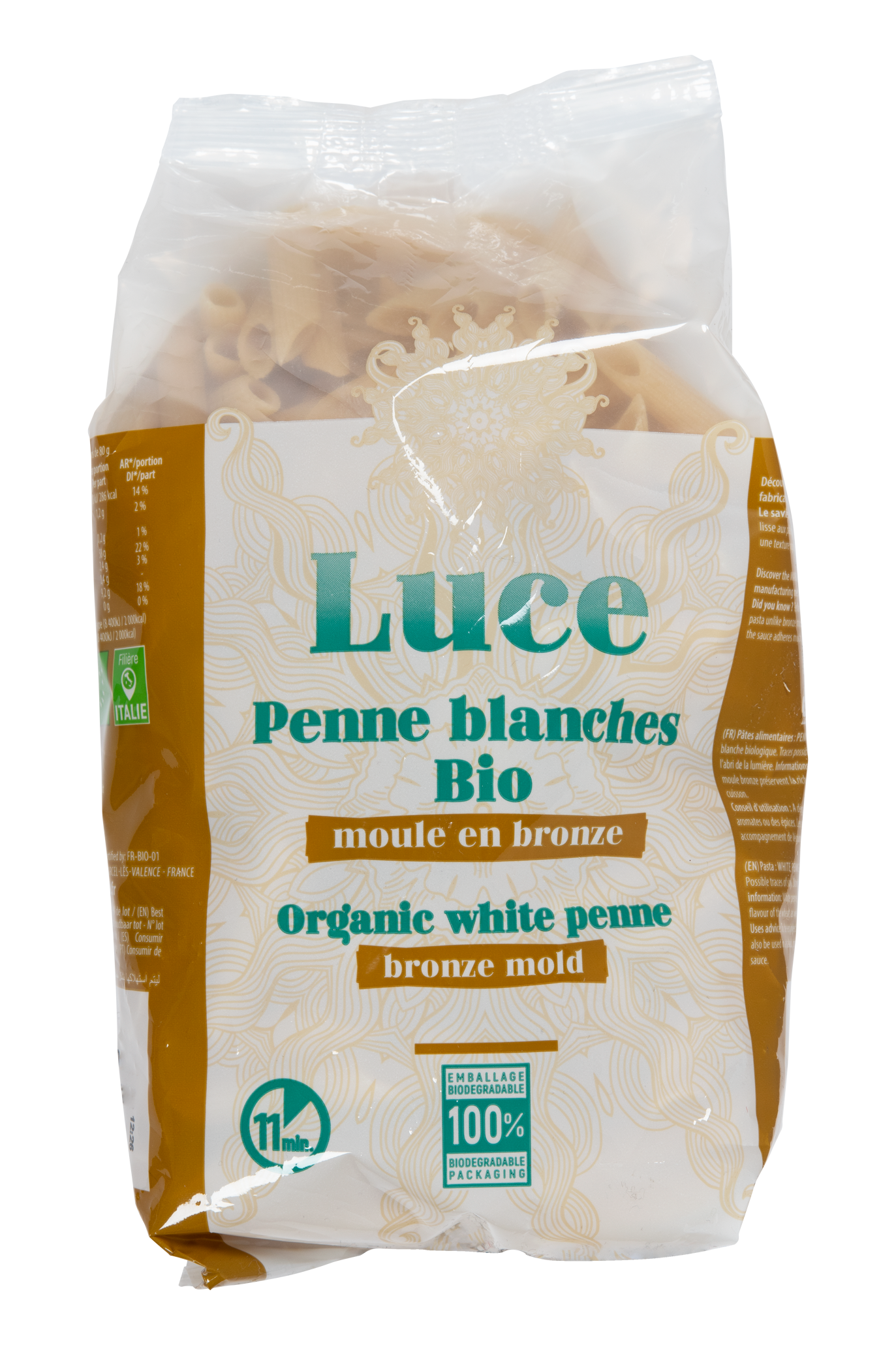 White penne - bronze mold