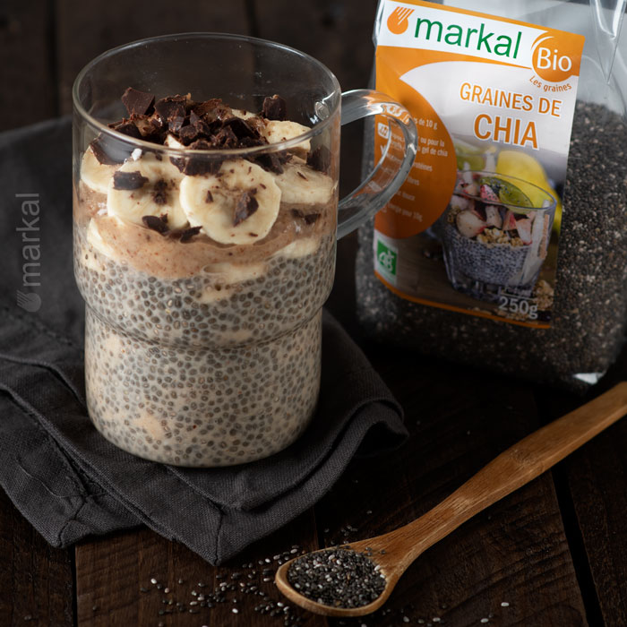 Pudding de chia façon banana bread